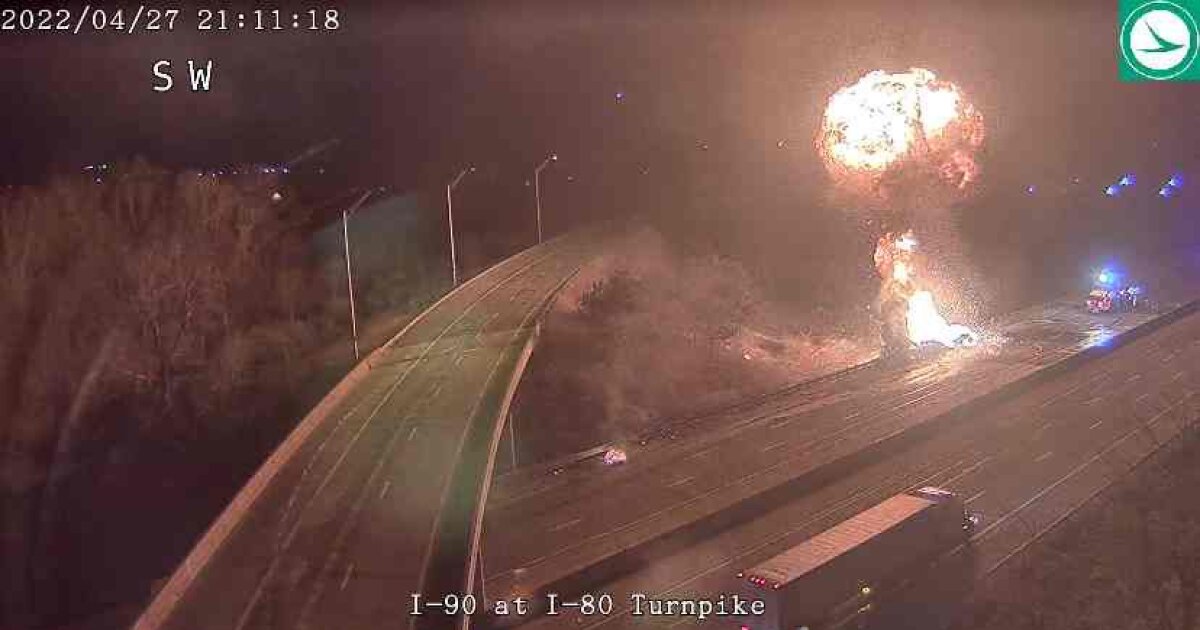 Fiery crash that closed turnpike Wednesday night involved two semis